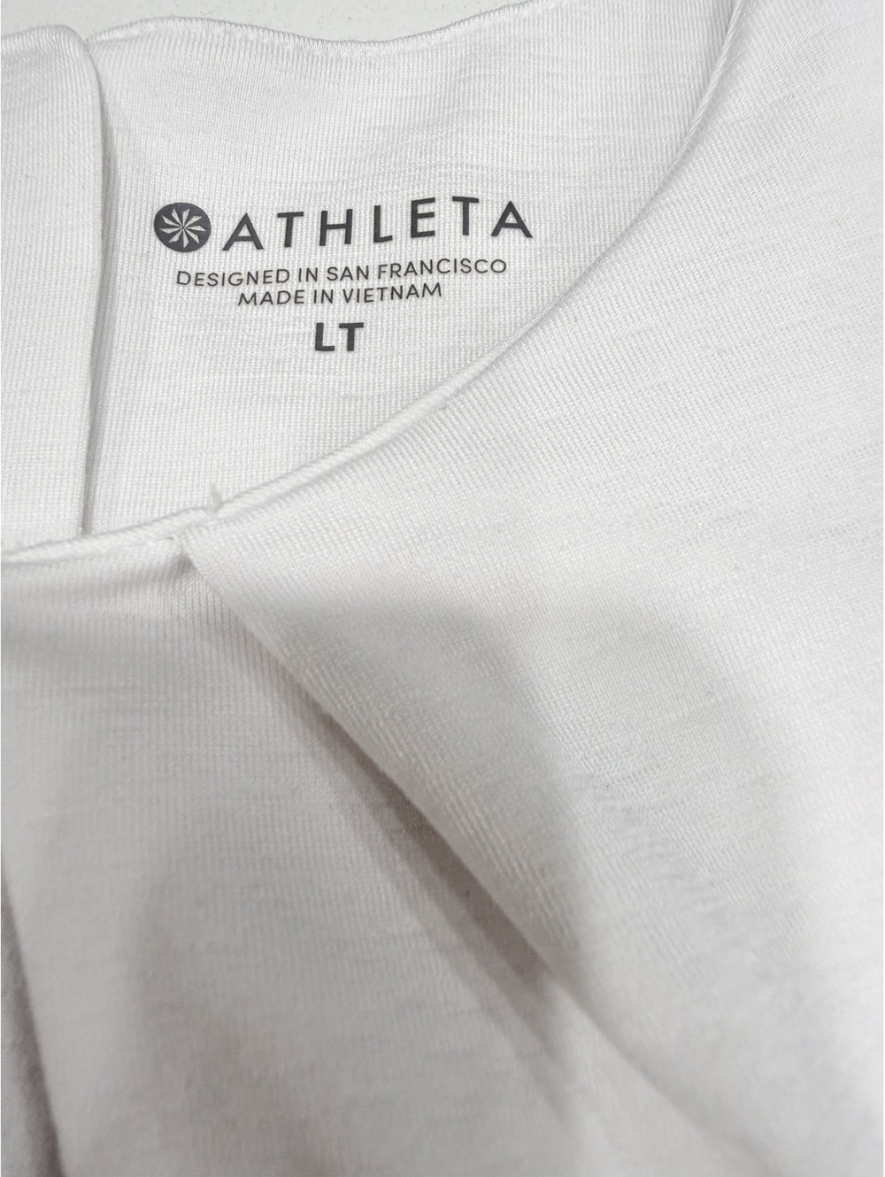 Athleta White Sleeveless Athletic Top LT Golf Tennis Running Workout - Picture 3 of 6